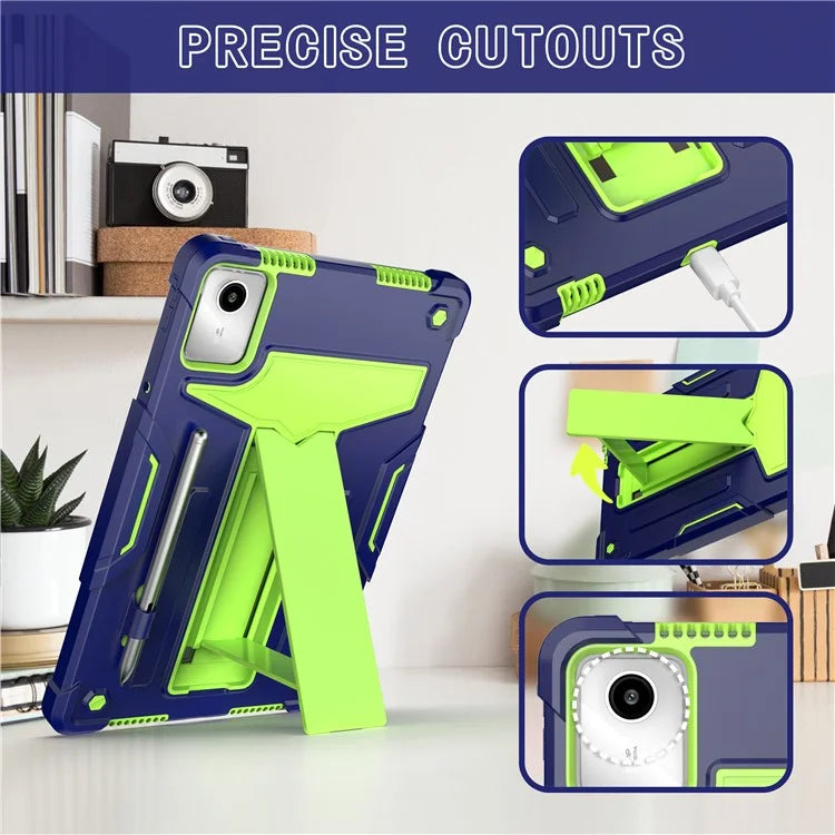 For Lenovo Tab M11 / Xiaoxin Pad 11 2024 Case Case T-Shaped Kickstand PC+Silicone Tablet Cover