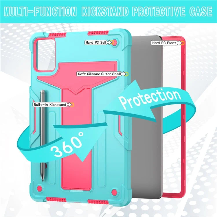 For Lenovo Tab M11 / Xiaoxin Pad 11 2024 Case Case T-Shaped Kickstand PC+Silicone Tablet Cover