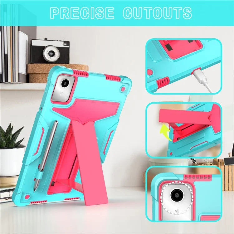 For Lenovo Tab M11 / Xiaoxin Pad 11 2024 Case Case T-Shaped Kickstand PC+Silicone Tablet Cover