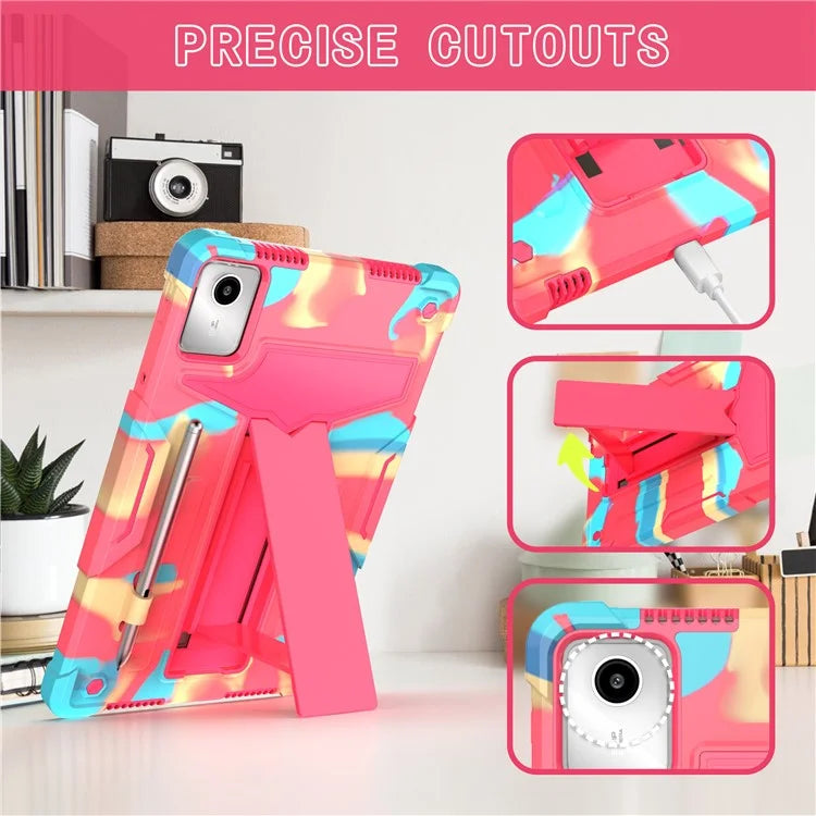 For Lenovo Tab M11 / Xiaoxin Pad 11 2024 Case Case T-Shaped Kickstand PC+Silicone Tablet Cover