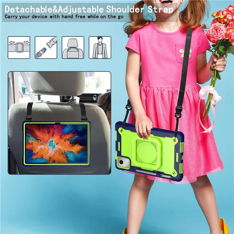 For Lenovo Tab M11 / Xiaoxin Pad 11 2024 Case Protective Kickstand Tablet Cover with Shoulder Strap