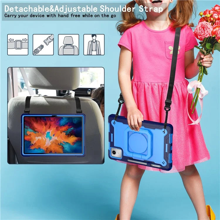 For Lenovo Tab M11 / Xiaoxin Pad 11 2024 Case Protective Kickstand Tablet Cover with Shoulder Strap