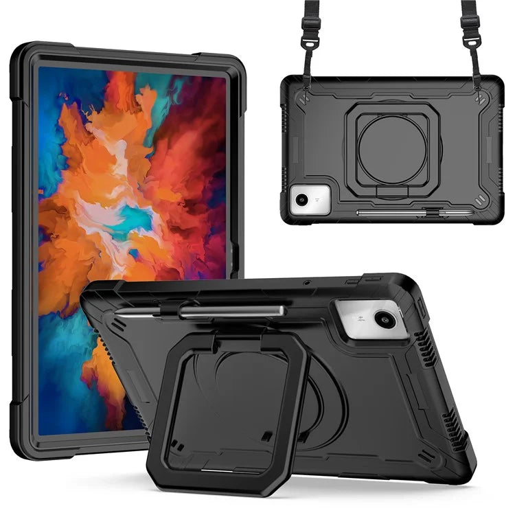 For Lenovo Tab M11 / Xiaoxin Pad 11 2024 Case Protective Kickstand Tablet Cover with Shoulder Strap