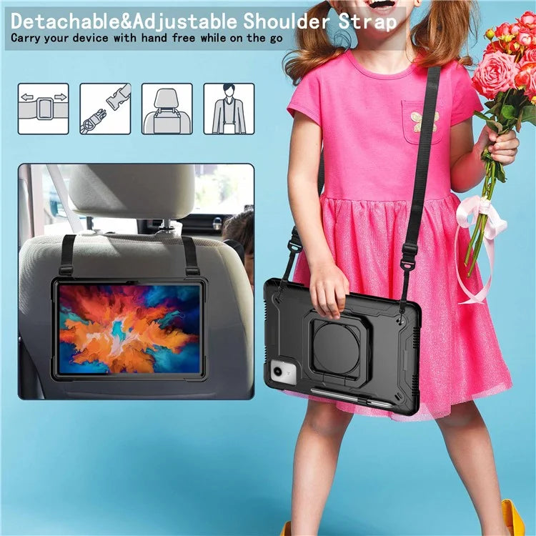For Lenovo Tab M11 / Xiaoxin Pad 11 2024 Case Protective Kickstand Tablet Cover with Shoulder Strap