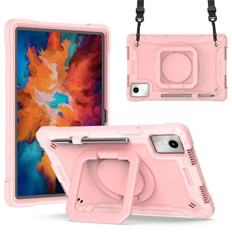 For Lenovo Tab M11 / Xiaoxin Pad 11 2024 Case Protective Kickstand Tablet Cover with Shoulder Strap