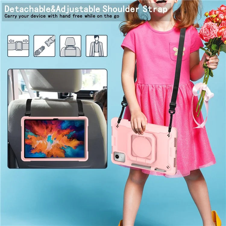 For Lenovo Tab M11 / Xiaoxin Pad 11 2024 Case Protective Kickstand Tablet Cover with Shoulder Strap