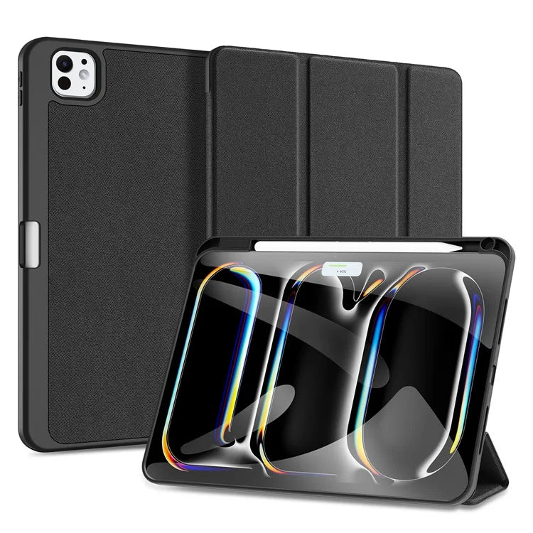 DUX DUCIS Domo Series for iPad Pro 11 (2024) Tablet Case Tri-fold Stand Leather Business Style Cover