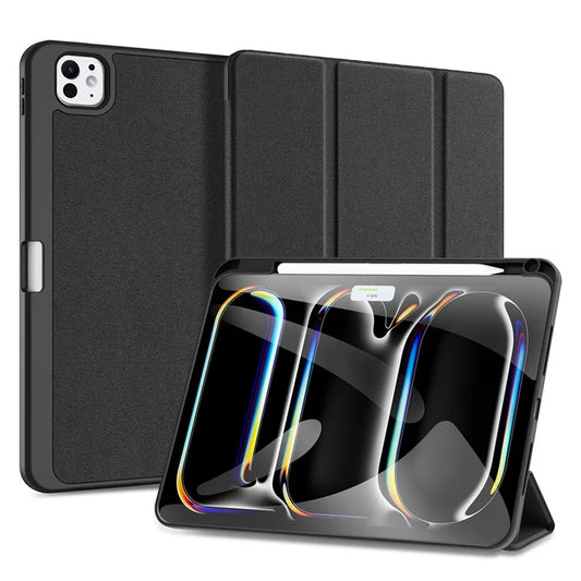 DUX DUCIS Domo Series for iPad Pro 11 (2024) Tablet Case Tri-fold Stand Leather Business Style Cover