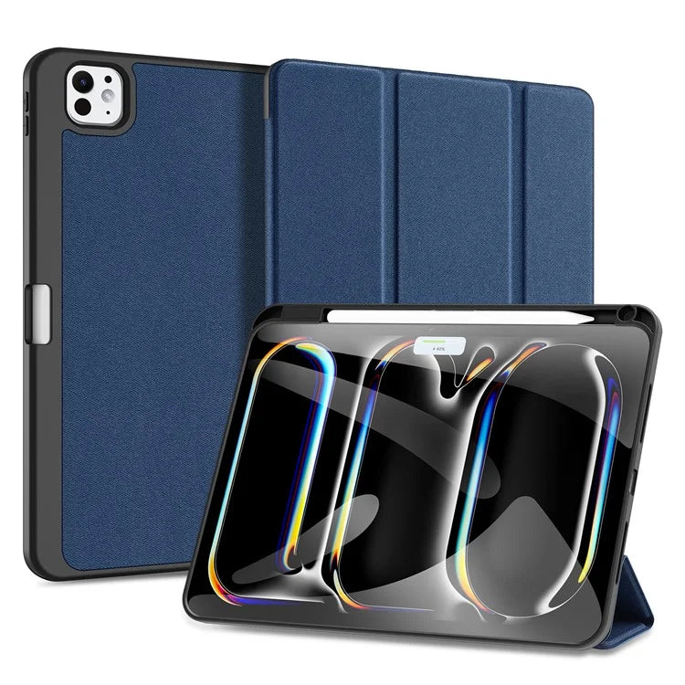 DUX DUCIS Domo Series for iPad Pro 11 (2024) Tablet Case Tri-fold Stand Leather Business Style Cover