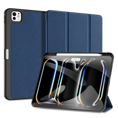 DUX DUCIS Domo Series for iPad Pro 11 (2024) Tablet Case Tri-fold Stand Leather Business Style Cover