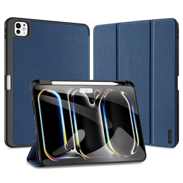 DUX DUCIS Domo Series for iPad Pro 11 (2024) Tablet Case Tri-fold Stand Leather Business Style Cover