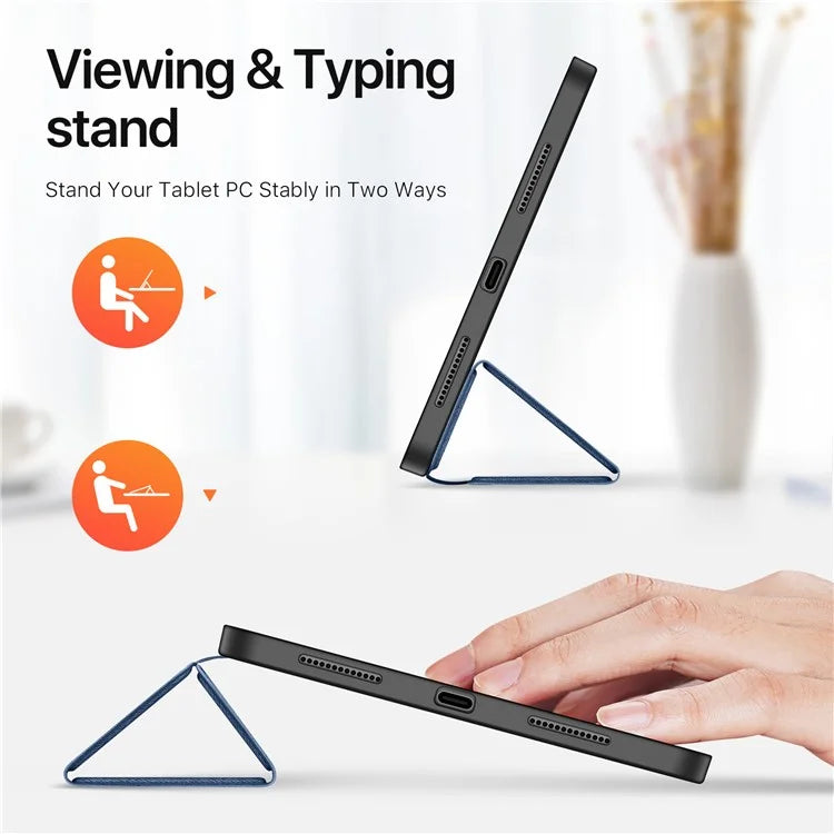 DUX DUCIS Domo Series for iPad Pro 11 (2024) Tablet Case Tri-fold Stand Leather Business Style Cover