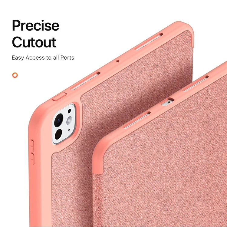 DUX DUCIS Domo Series for iPad Pro 11 (2024) Tablet Case Tri-fold Stand Leather Business Style Cover