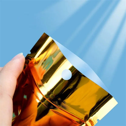 MX-111 100Pcs 18x28+5cm Resealable Stand-Up Bags 16C Candy Storage Pouch with Transparent Window