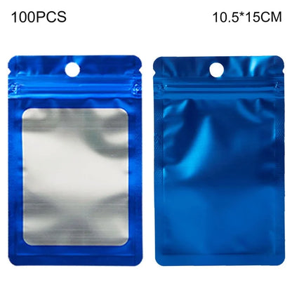 MX-109 100Pcs 10.5x15cm Reusable Seal Pouches Clear Matte Window Sealable Packaging Bag 14C
