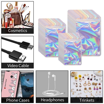 MX-109 100Pcs 10.5x15cm Reusable Seal Pouches Clear Matte Window Sealable Packaging Bag 14C