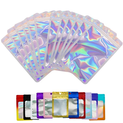 MX-109 100Pcs 10.5x15cm Reusable Seal Pouches Clear Matte Window Sealable Packaging Bag 14C