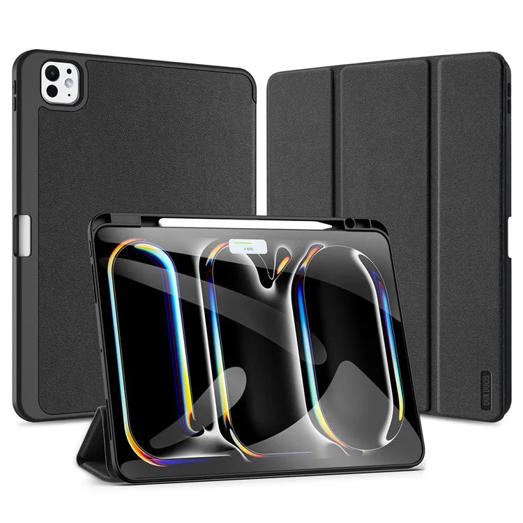 DUX DUCIS Domo Series for iPad Pro 13 (2024) Case Tri-fold Stand Auto Sleep / Wake Folio Leather Tablet Cover