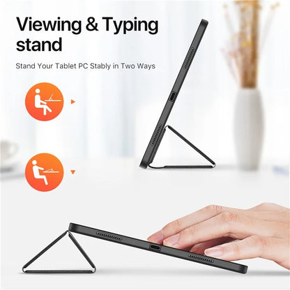 DUX DUCIS Domo Series for iPad Pro 13 (2024) Case Tri-fold Stand Auto Sleep / Wake Folio Leather Tablet Cover