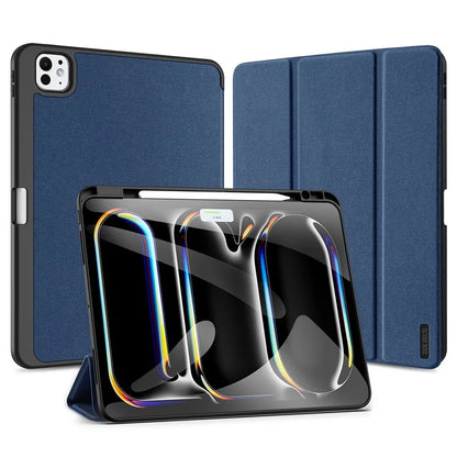 DUX DUCIS Domo Series for iPad Pro 13 (2024) Case Tri-fold Stand Auto Sleep / Wake Folio Leather Tablet Cover