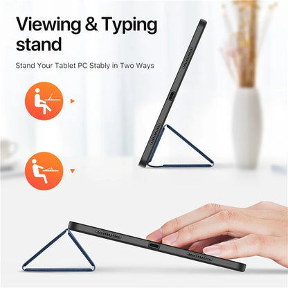DUX DUCIS Domo Series for iPad Pro 13 (2024) Case Tri-fold Stand Auto Sleep / Wake Folio Leather Tablet Cover