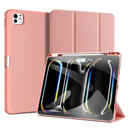 DUX DUCIS Domo Series for iPad Pro 13 (2024) Case Tri-fold Stand Auto Sleep / Wake Folio Leather Tablet Cover