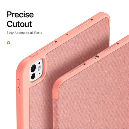 DUX DUCIS Domo Series for iPad Pro 13 (2024) Case Tri-fold Stand Auto Sleep / Wake Folio Leather Tablet Cover