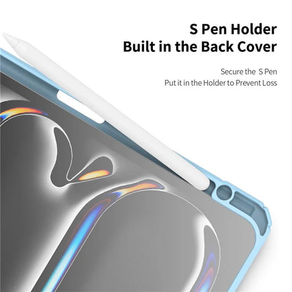 DUX DUCIS TOBY Series For iPad Pro 11 (2024) Case PU Leather Business Tri-fold Stand Tablet Cover with Pen Holder