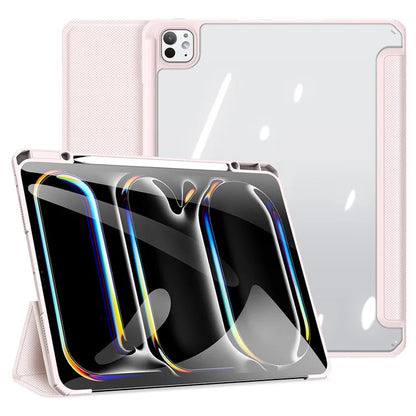 DUX DUCIS TOBY Series For iPad Pro 13 (2024) Case Auto Wake / Sleep PU Leather Tri-fold Stand Tablet Cover