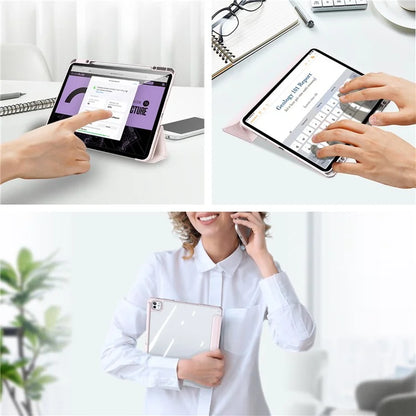 DUX DUCIS TOBY Series For iPad Pro 13 (2024) Case Auto Wake / Sleep PU Leather Tri-fold Stand Tablet Cover