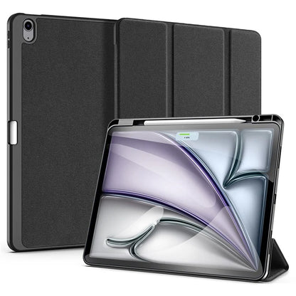 DUX DUCIS Domo Series for iPad Air 13 (2024) Case Tri-fold Stand Leather Smart Tablet Cover with Pencil Holder