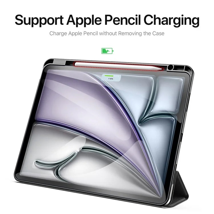 DUX DUCIS Domo Series for iPad Air 13 (2024) Case Tri-fold Stand Leather Smart Tablet Cover with Pencil Holder