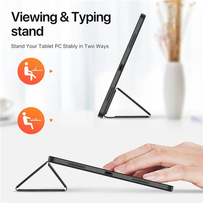 DUX DUCIS Domo Series for iPad Air 13 (2024) Case Tri-fold Stand Leather Smart Tablet Cover with Pencil Holder