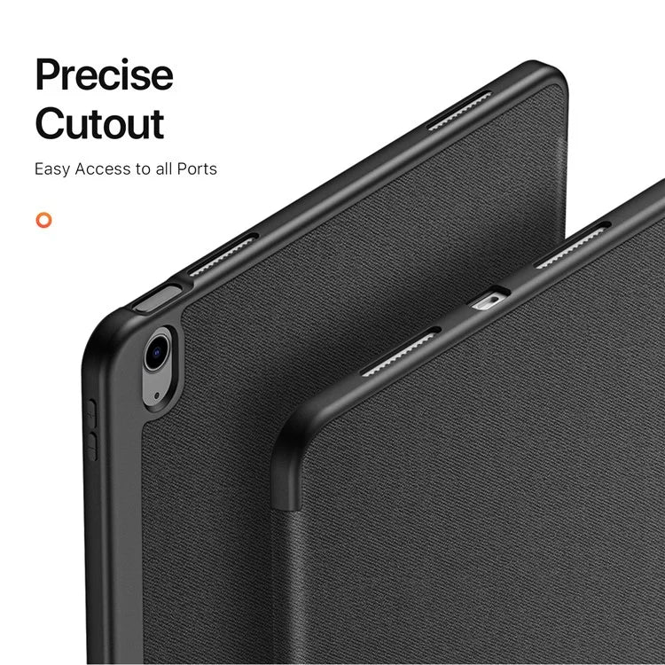 DUX DUCIS Domo Series for iPad Air 13 (2024) Case Tri-fold Stand Leather Smart Tablet Cover with Pencil Holder