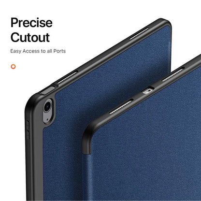 DUX DUCIS Domo Series for iPad Air 13 (2024) Case Tri-fold Stand Leather Smart Tablet Cover with Pencil Holder