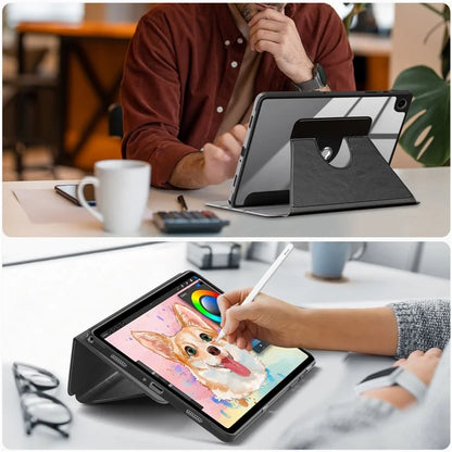For Samsung Galaxy Tab A9+ SM-X210 SM-X216 SM-X218 Case PU Leather+Acrylic+TPU Tablet Stand Cover