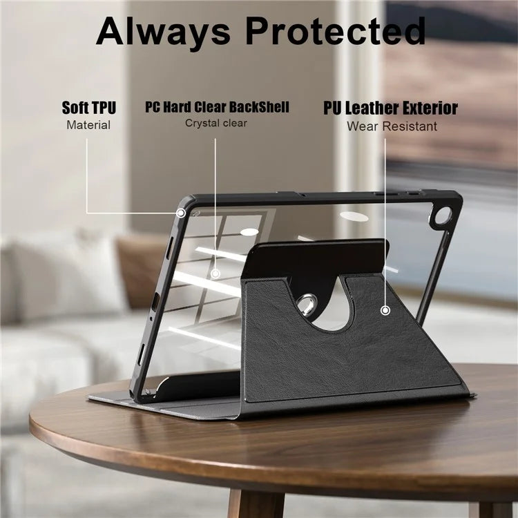 For Samsung Galaxy Tab A9+ SM-X210 SM-X216 SM-X218 Case PU Leather+Acrylic+TPU Tablet Stand Cover