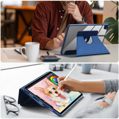 For Samsung Galaxy Tab A9+ SM-X210 SM-X216 SM-X218 Case PU Leather+Acrylic+TPU Tablet Stand Cover