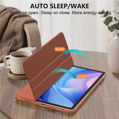 For Samsung Galaxy Tab A9+ SM-X210 SM-X216 SM-X218 Case PU Leather+Acrylic+TPU Tablet Stand Cover