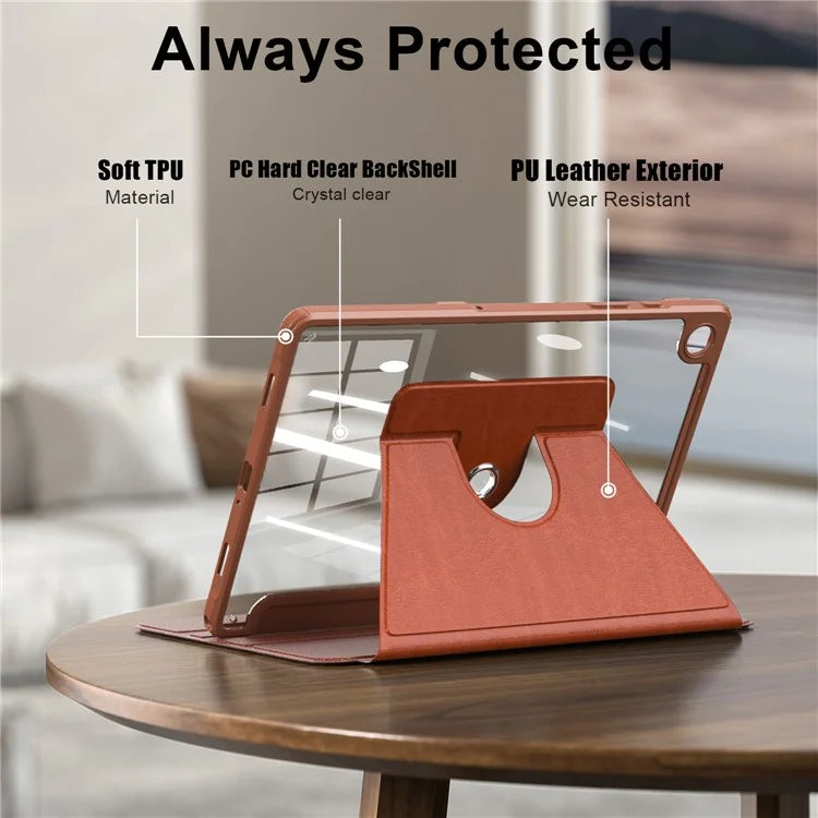 For Samsung Galaxy Tab A9+ SM-X210 SM-X216 SM-X218 Case PU Leather+Acrylic+TPU Tablet Stand Cover