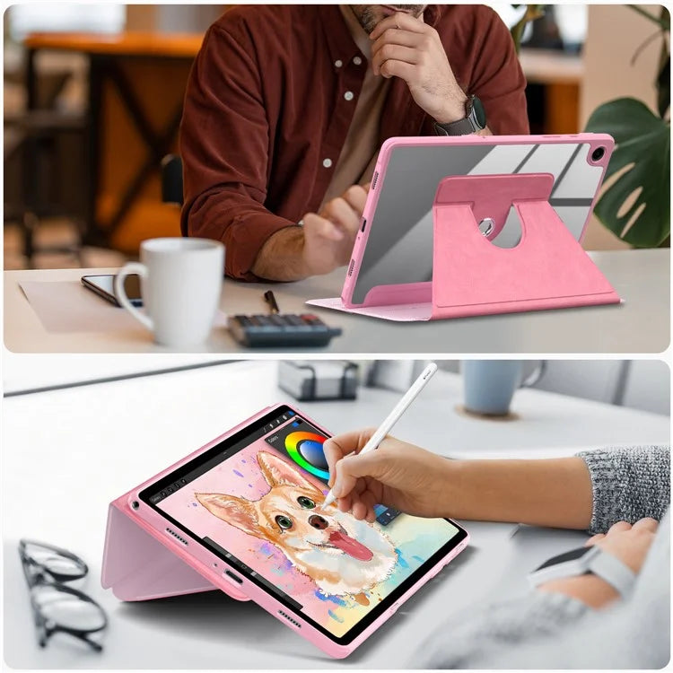 For Samsung Galaxy Tab A9+ SM-X210 SM-X216 SM-X218 Case PU Leather+Acrylic+TPU Tablet Stand Cover