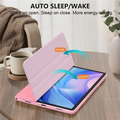 For Samsung Galaxy Tab A9+ SM-X210 SM-X216 SM-X218 Case PU Leather+Acrylic+TPU Tablet Stand Cover