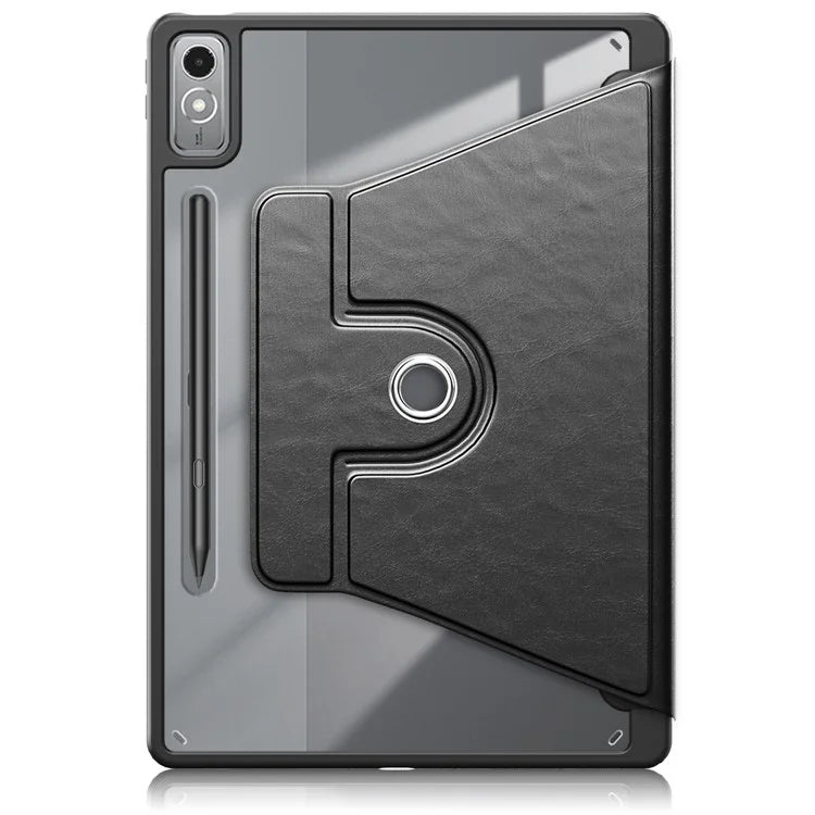 For Lenovo Tab P12 TB371FC Case Leather+Acrylic+TPU Stand Tablet Cover with Auto Wake / Sleep