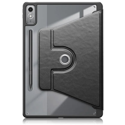 For Lenovo Tab P12 TB371FC Case Leather+Acrylic+TPU Stand Tablet Cover with Auto Wake / Sleep