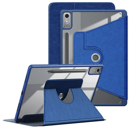 For Lenovo Tab P12 TB371FC Case Leather+Acrylic+TPU Stand Tablet Cover with Auto Wake / Sleep