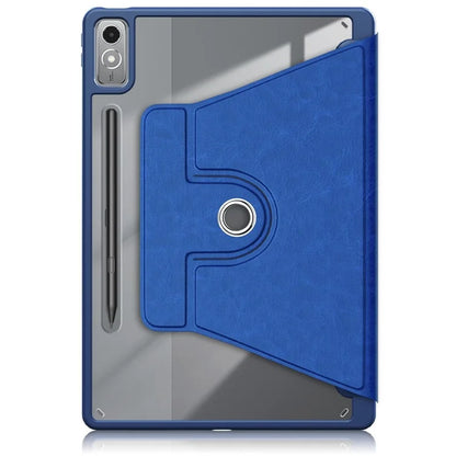 For Lenovo Tab P12 TB371FC Case Leather+Acrylic+TPU Stand Tablet Cover with Auto Wake / Sleep