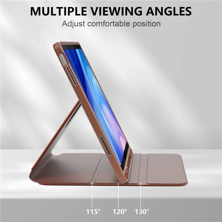 For Lenovo Tab P12 TB371FC Case Leather+Acrylic+TPU Stand Tablet Cover with Auto Wake / Sleep