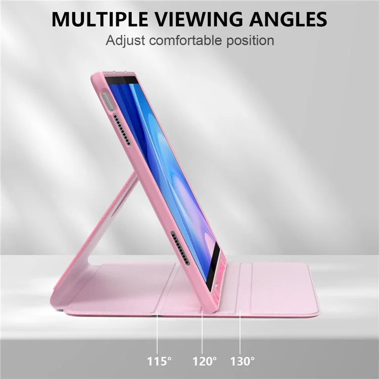 For Lenovo Tab P12 TB371FC Case Leather+Acrylic+TPU Stand Tablet Cover with Auto Wake / Sleep