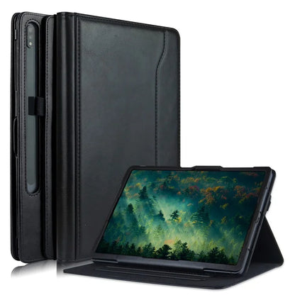 For Samsung Galaxy Tab S7 FE T736 / S7+ / S8+ / S9+ X810 / S9 FE+ X610 Case Rotating Stand Tablet Leather Cover
