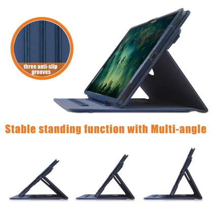 For Samsung Galaxy Tab S7 FE T736 / S7+ / S8+ / S9+ X810 / S9 FE+ X610 Case Rotating Stand Tablet Leather Cover